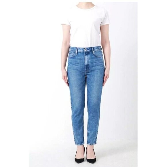 AQUA High Rise Slim Leg THE STELLA in Dakota Blue Denim Jeans Size 27 - Picture 1 of 14